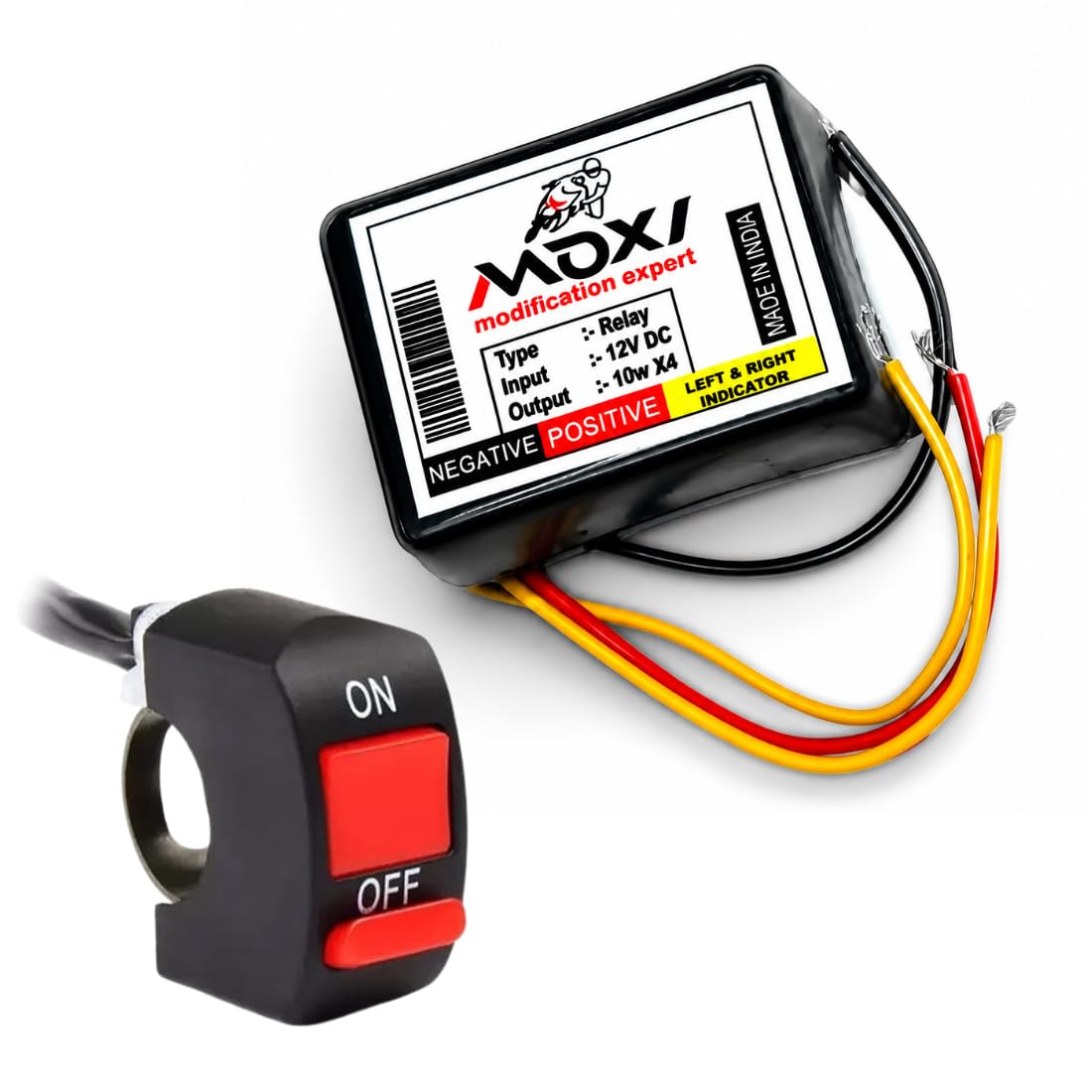 Front, Side, Rear Flasher LED Indicator Light For Universal For Bike Waterproof Multi Patterns Flasher Relay for LED/Bulb Indicators (Hazard Flasher) with Switch-image-49