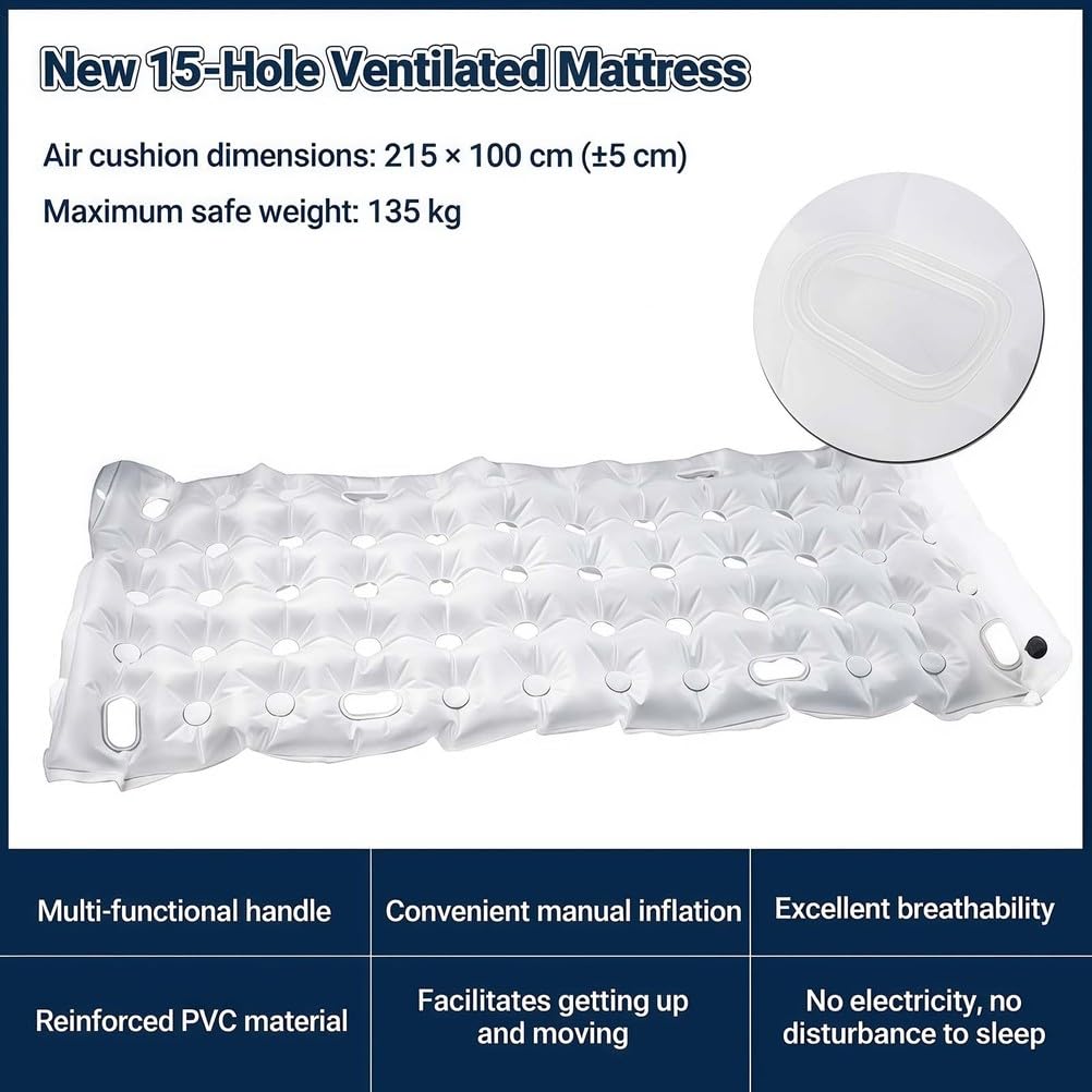 Materac przeciw odleżynom do zapobiegania odleżynom, ręczny nadmuchiwany design z otworami powietrznymi dla pacjentów leżących w łóżku i regeneracji po operacji