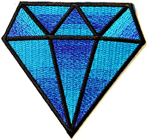Blue Diamond Sapphire Jewelry Logo Kid Baby Jacket T-shirt Patch Sew Iron on Embroidered Sign Badge Costume Clothing BY PANICHA