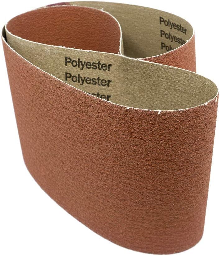 Benchmark Abrasives 6" x 48" Ceramic Sharpening Sanding Belts for Grinding Deburring Polishing Rust Removal on Metal, Stainless Steel, and Carbon Steel, Use with Belt Disc Sander (2 Pack) - 80 Grit