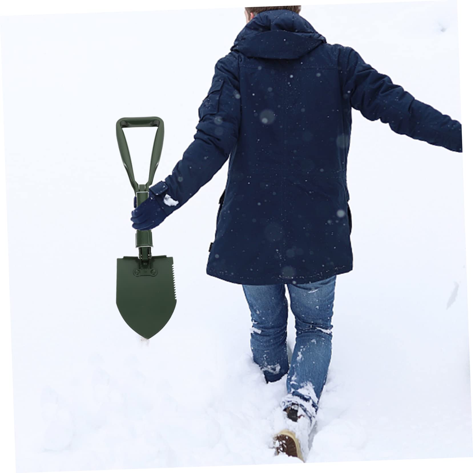 HANABASS Pala da Giardino in Acciaio per Uso Esterno Pala da Giardinaggio Invernale per Uso Domestico e Campeggio