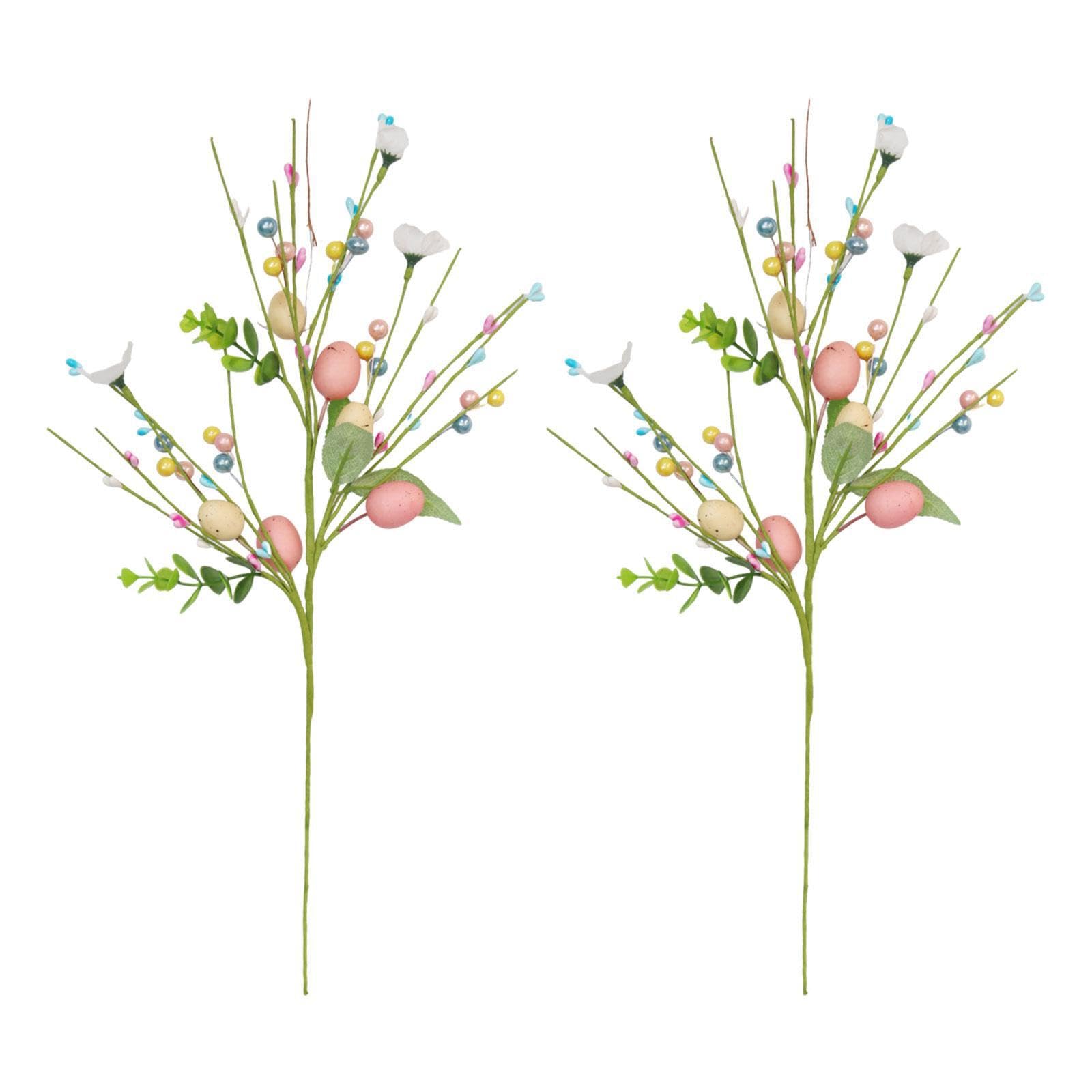 Pixzcsa Colorful Foam Easter Egg Tree Branch Festive Flower Decorations For Home Which Could Inspire Imagination And Creativity. Easter Egg Tree Branches