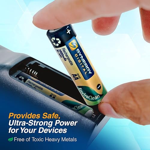 Miniatura 7 de Synergy Digital AA y AAA NiMH cargador de batería rápido – Incluye 4 unidades de 2800 mAh recargables AA Ni-MH – 110/220V