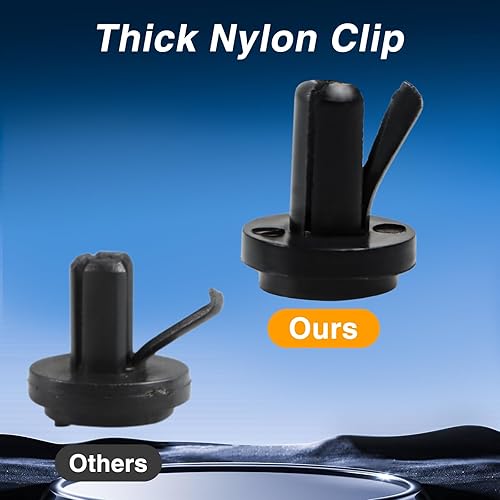 Miniatura 3 de FUSCH Buje de goma superior del portón trasero parachoques con 3 clips de parachoques, cojín de goma superior del portón trasero LH, RH Compatible