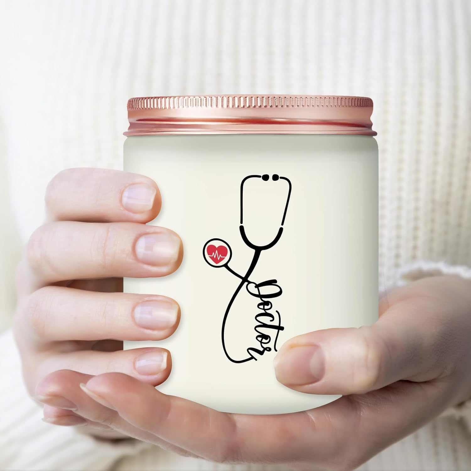 Risnoae Doctor Appreciation Gifts for Women - A Wise Doctor Once Wrote Candle - Doctors Day Thank You Christmas Gifts - Image 7