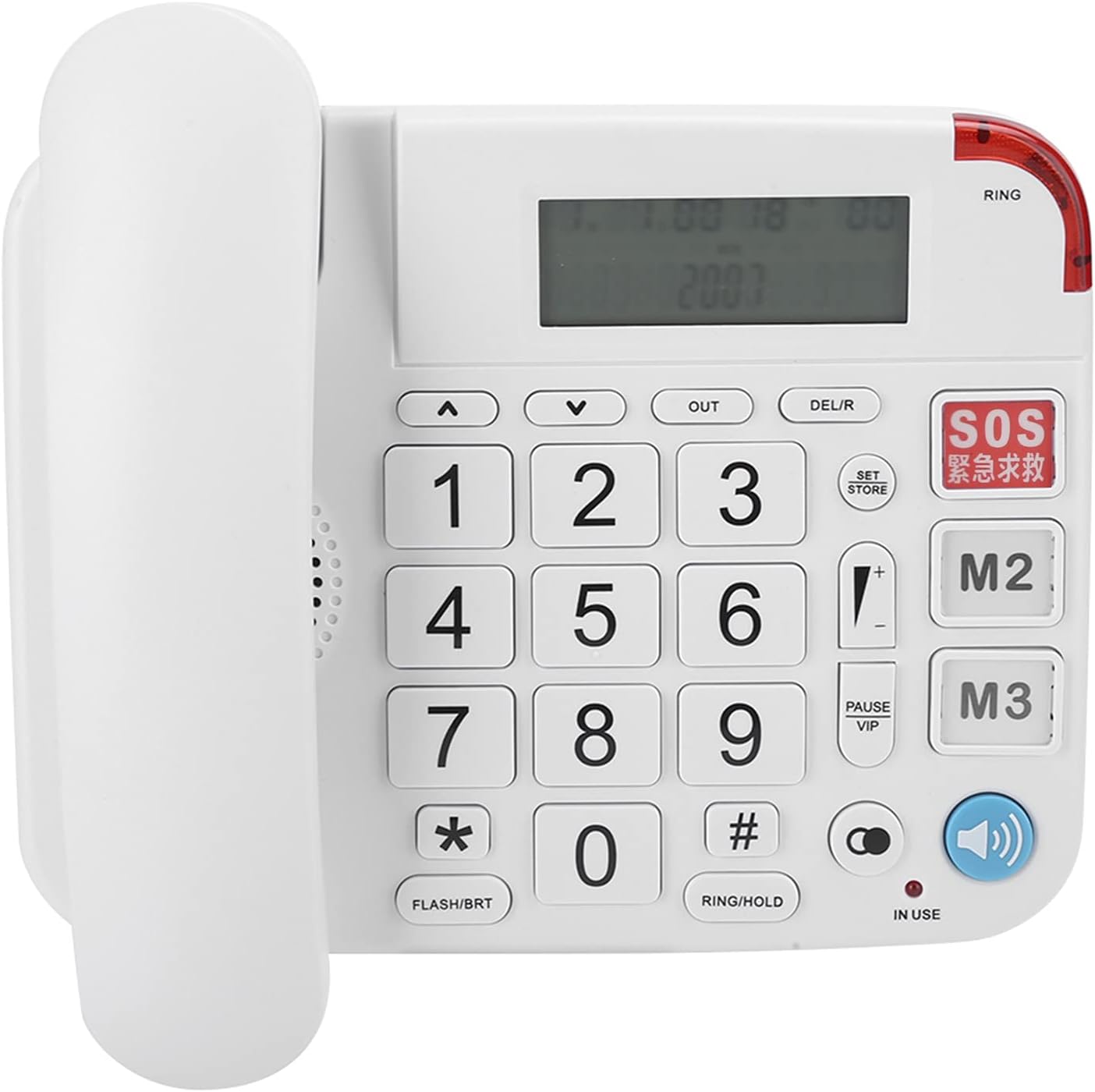 電話の固定電話 驚きの価格が実現 ワンキーsosは 種類の着信音 老朽化し た電話の大音量のハンズフリー通話をシングルキーとダブルキーで固定電話 にダイヤルします