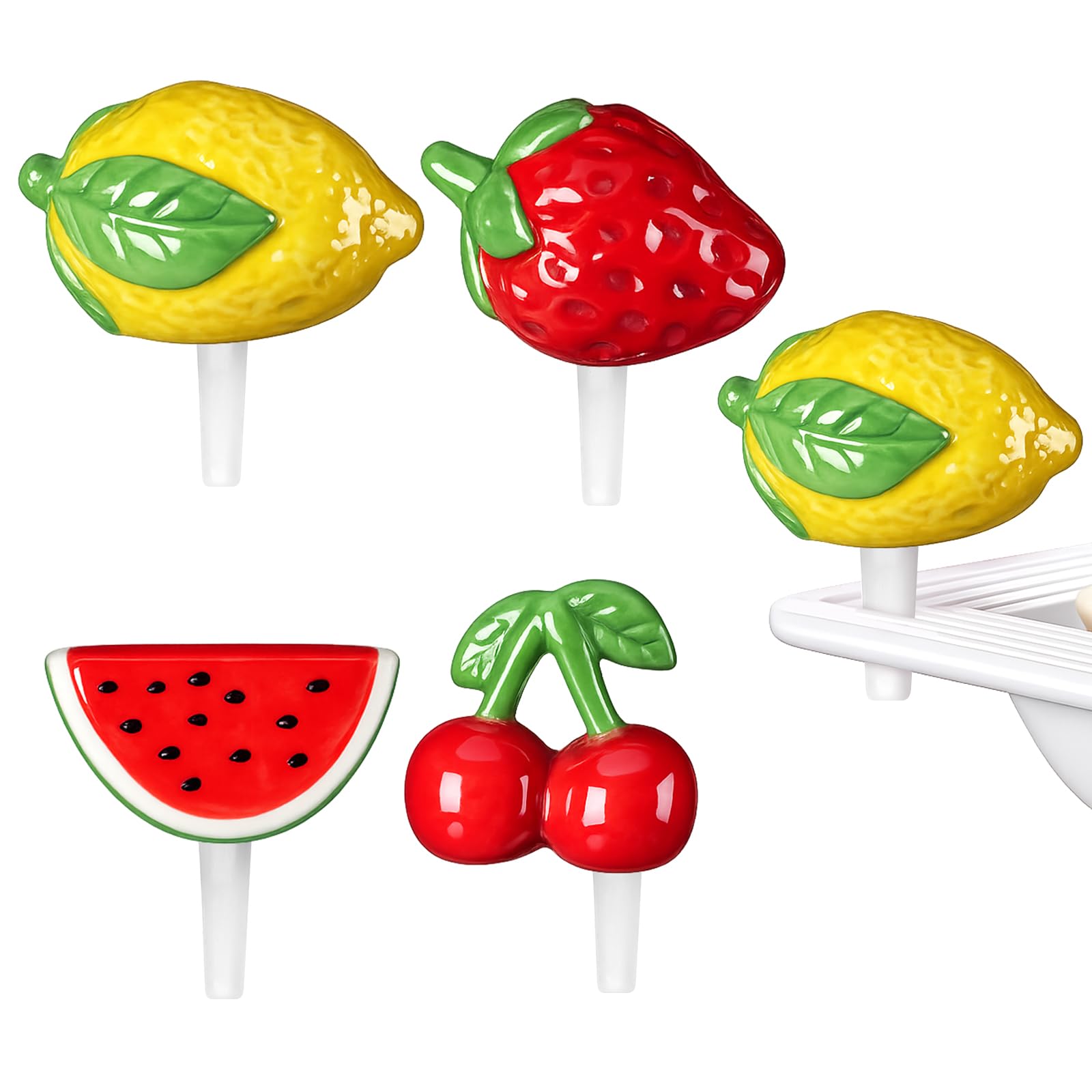 4 Pcs Fruit Hand-painted Ceramic Summer Plates Mini Serving