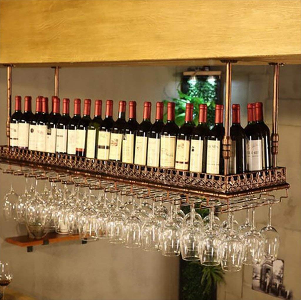 Bastidores de vino suspendidos con limpieza boca abajo retro 60cm