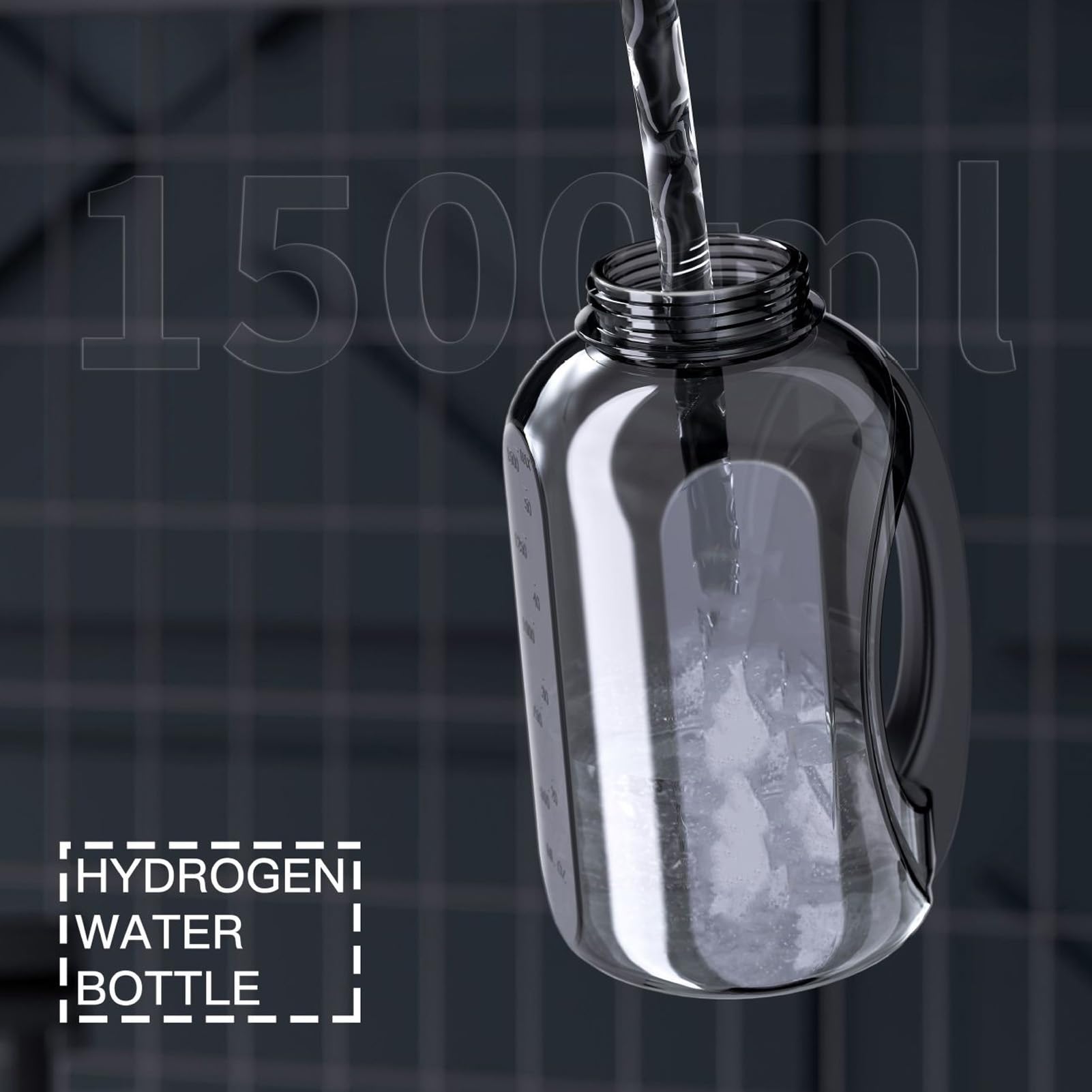 1,5L Wasserstoffwasserflasche, SPE -PEM -Technologie, Große Tragbare Wasserstoffflasche Im Fitnessstudio, Wasserstoffwasserflaschengenerator für Zuhause, Büro, Outdoor, Anti