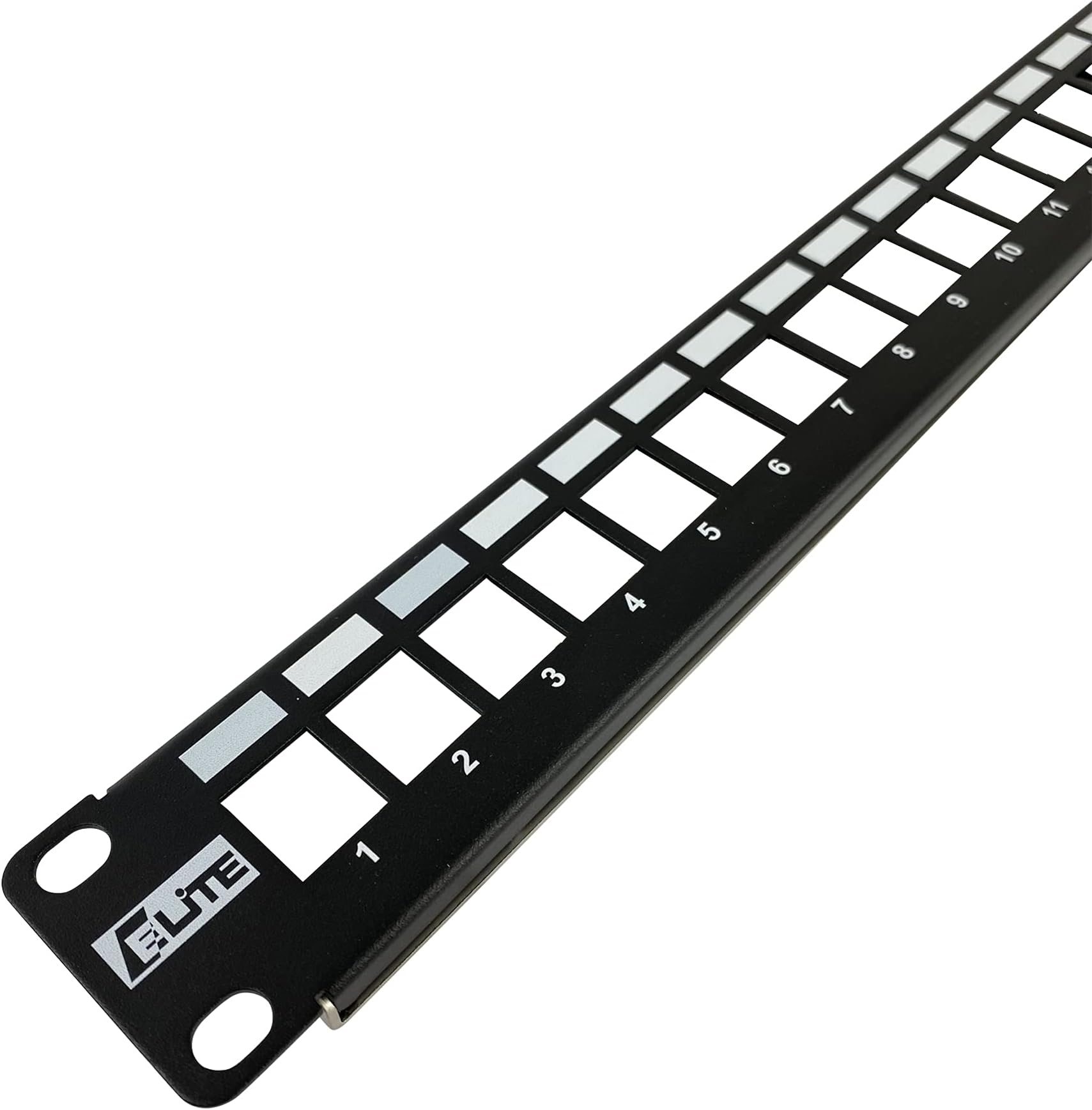 Elite24 Port Blank Keystone 1U Patch Panel, Heavy Metal Design, Rack Mount 19" (19 Inch), UL Listed | Fits Cat5e, Cat6, Cat6A, Cat8 Keystone Jacks