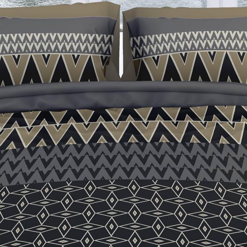 Housse de couette flanelle 200x200 Chamonix antra - 4