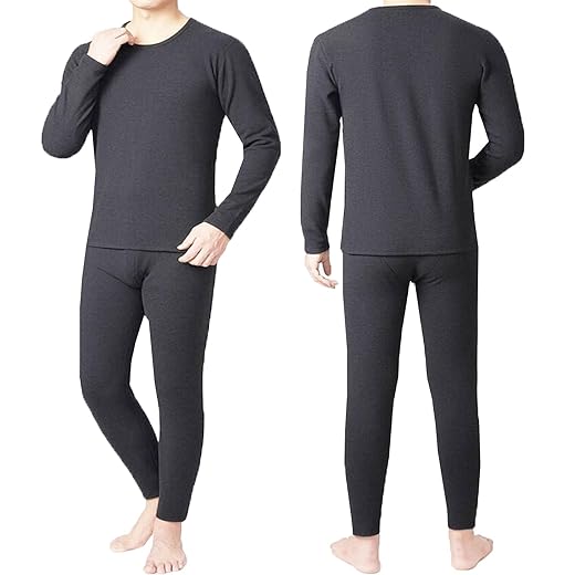 DIMHLCDZA Men's Winter Thermal Underwear Set USB Constant Temperature 28 Zone Heated Top Pants Set Fleece Lined Snow Leggings Suitable for Cold Weather M/Black