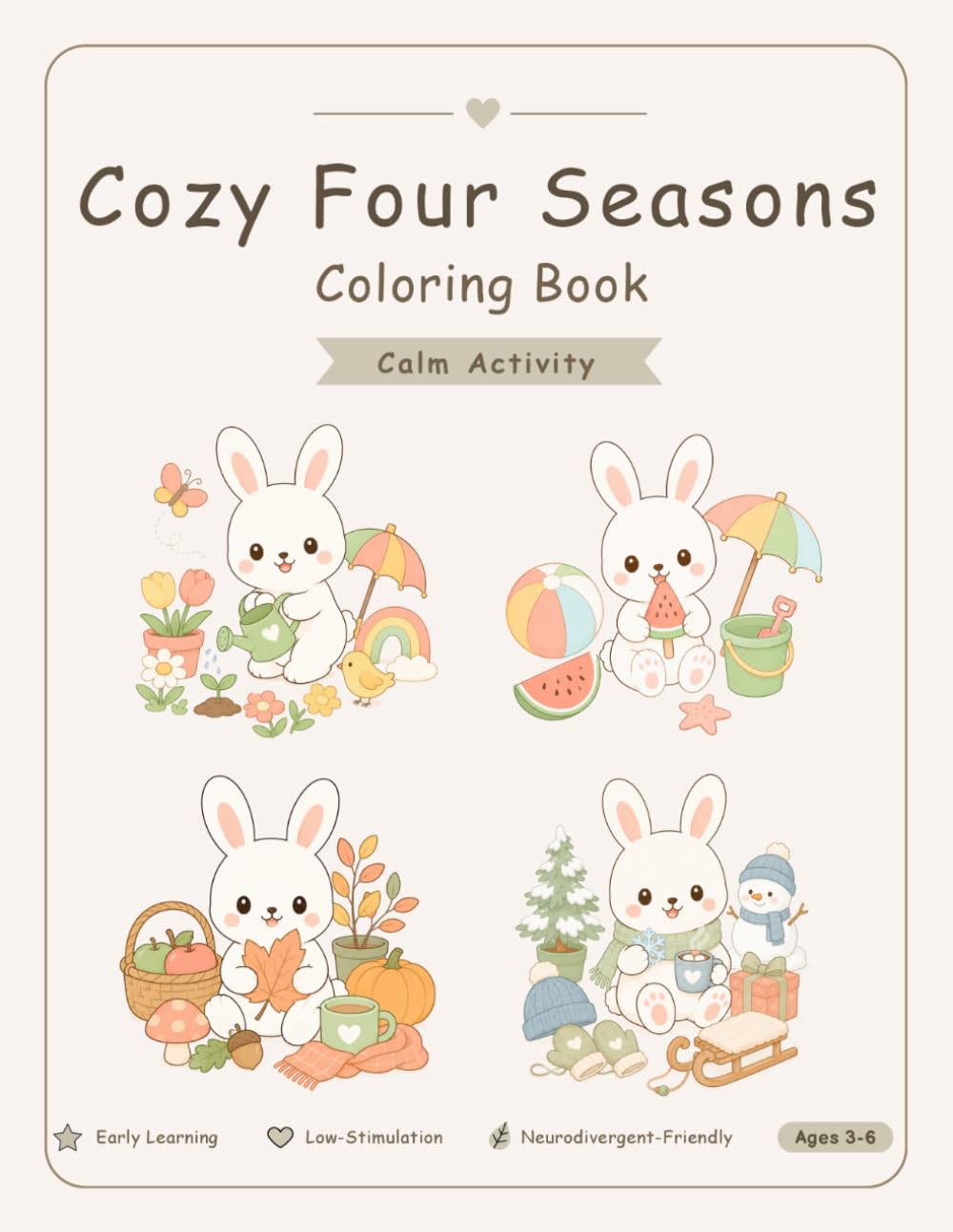 Cozy Four Seasons Coloring Book