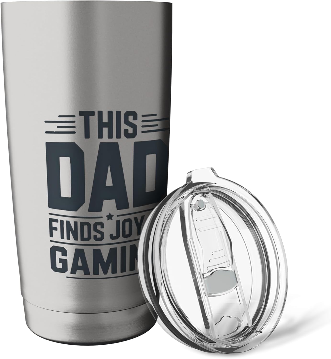 This Dad Finds Joy In Gaming Video Game Father Stainless Steel Insulated Tumbler image 5