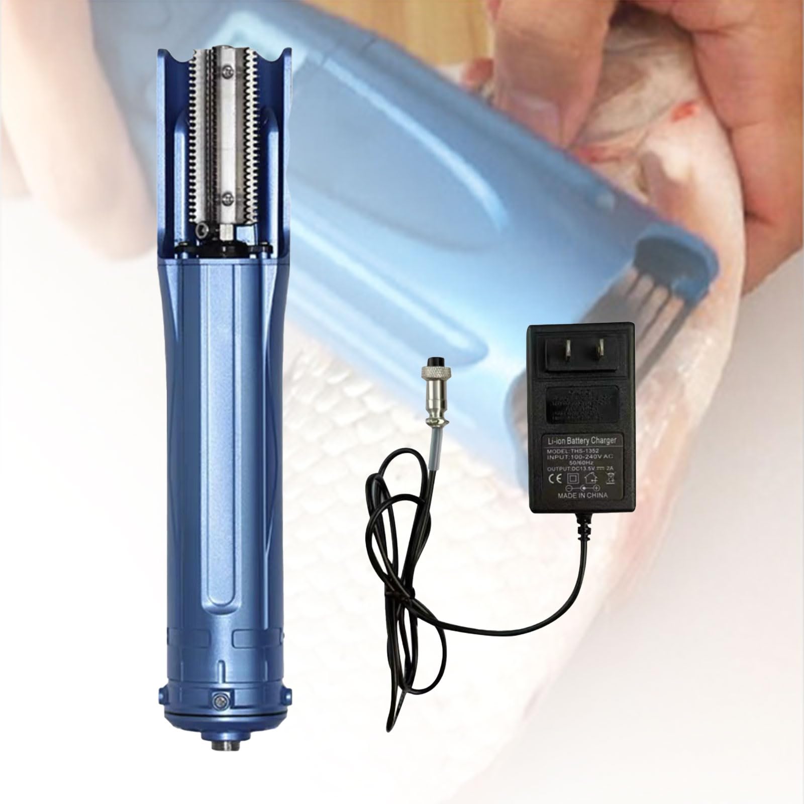 PEIXEN Rascador De Pescado Multifuncional, Limpiador De Descamación De Mariscos, Batería De 2600 Mah, 5000 RPM, Potencia De 50w, Motor Sin Escobillas De Cobre Puro Blue
