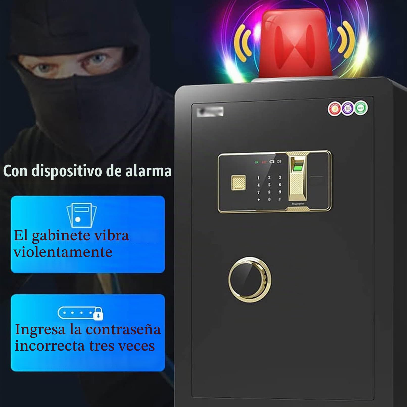 Caja Fuerte Ignífuga y a Prueba de Agua - Gabinete Digital de Seguridad Grande de Acero Resistente - Taquillas de Seguridad 2023