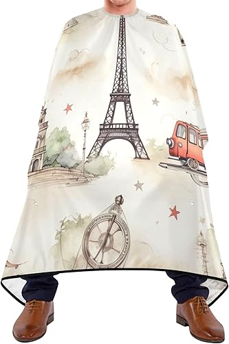 Miniatura 2 de Capa de corte de pelo de gato Kawaii para salón de belleza, impermeable, 64.9 x 55.1 pulgadas, capa de pelo para cortes de pelo