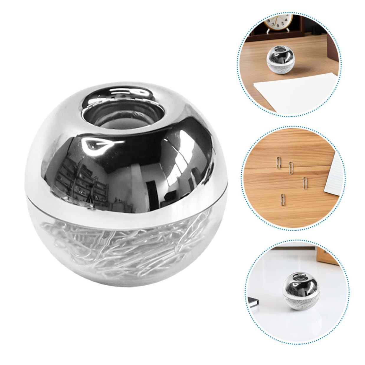 Graffette Decorative 2 Set Argento con Scatola Magnetica | Back To School Party, Accessori Ufficio e Scuola, Clip Segnalibro in Metallo per Crafts e Documenti