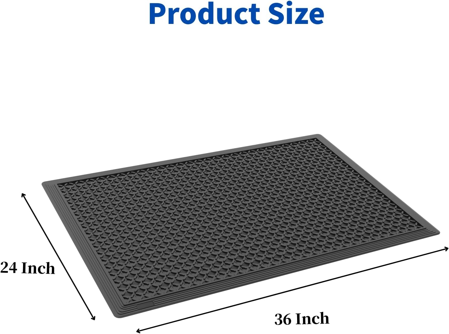 36"×24" Heavy Duty Commercial Rubber Mat,Non-Slip, Grease Resistant Bubble Anti Fatigue Mat Use for Commercial Kitchen, Ramp, Pool, Restaurant, Garage(4 PCS)