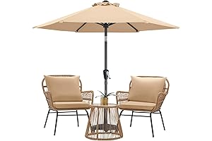 MASTERCANOPY Tan Umbrella for Outdoor Market Table (7.5 ft.)