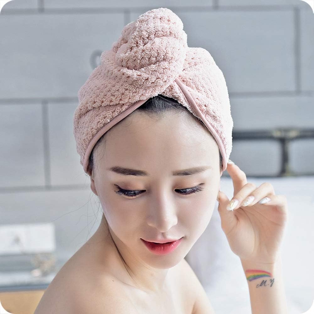 4 Pcs Microfiber Hair Towel Wraps for Women Anti Frizz Quick Dry Magic Head Turban Hat Shower Caps for g Thick Curly Hair Super Absorbent Fast Drying Quick Dry Hair Towel