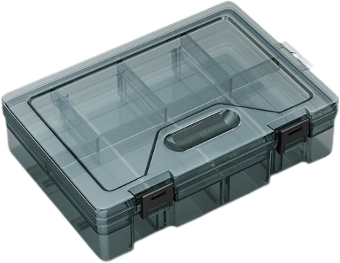 Screw Organizer Storage Bin Small Parts Organizer with Lid Drawers Organization Tool Box Hardware Storage Box for Nails Bolts, Double Layer