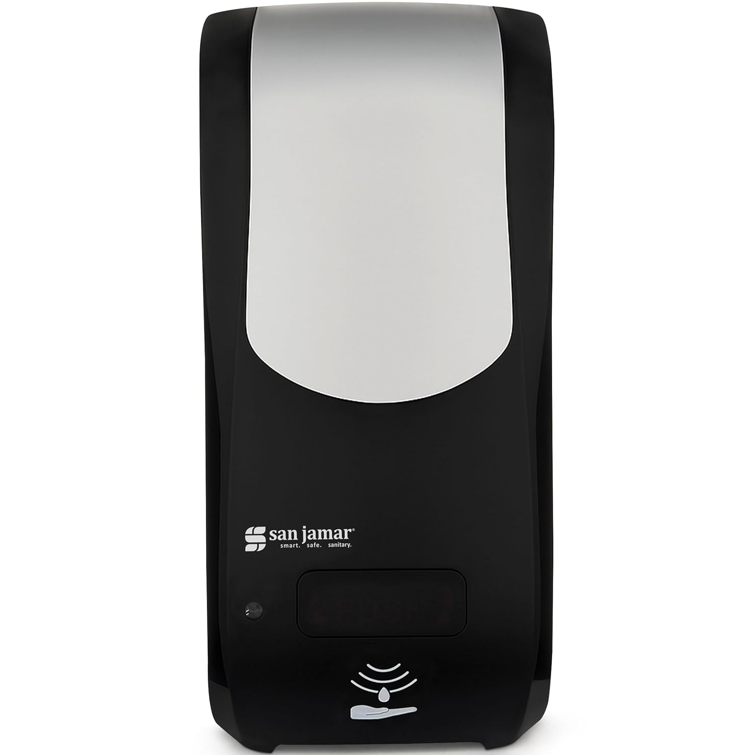 San Jamar Rely SH970BKSS Hybrid Liquid Soap Dispenser, Black/Stainless Look