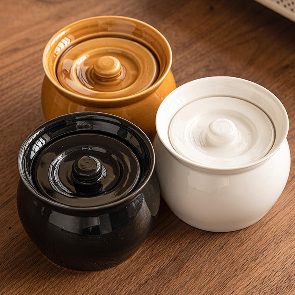 Tureen de porcelana, elegante olla de sopa con tapa para conservar el sabor natural, color blanco