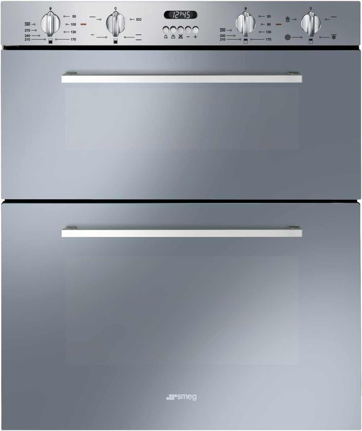 Smeg DUSF44X Cucina 60cm Stainless Steel Double Under Counter Multifunction Oven With New Style Controls