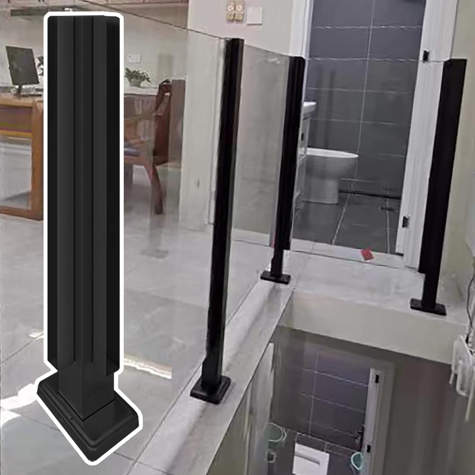 Barandilla de vidrio para balcones residenciales y plataformas