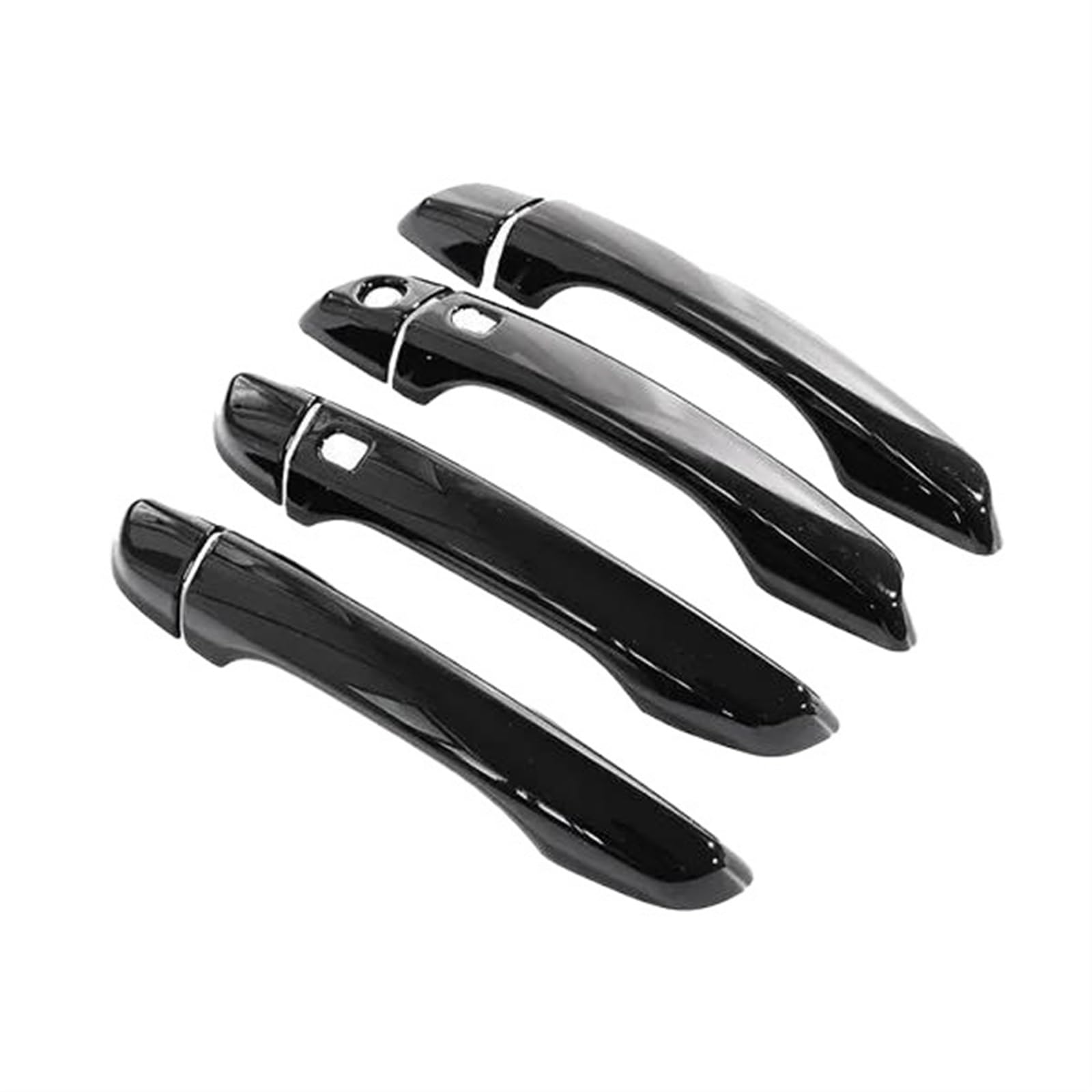 Lzbzhb 4Handle 2 Buttons Car Exterior Outsidedoor Handle For Peugeot For 208 P21 2020 2021 2022 2023 Gloss For Smart Door Handle Cover Trim Protective Exterior Parts Accessories Stickers(4Handle 2 Buttons)