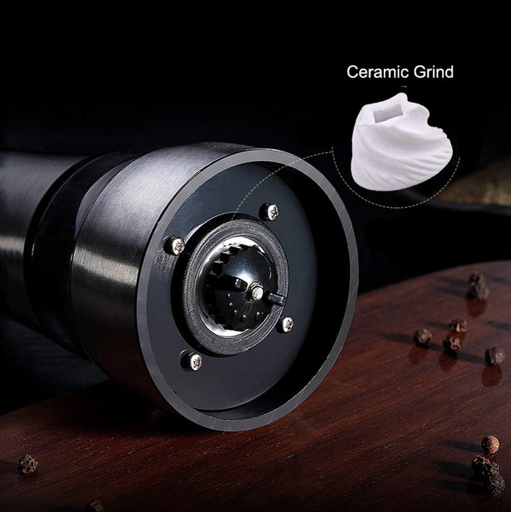 Salt and Pepper Grinder, Premium Pair of Salt & Peppercorn Mills with Adjustable Coarseness - Image 4
