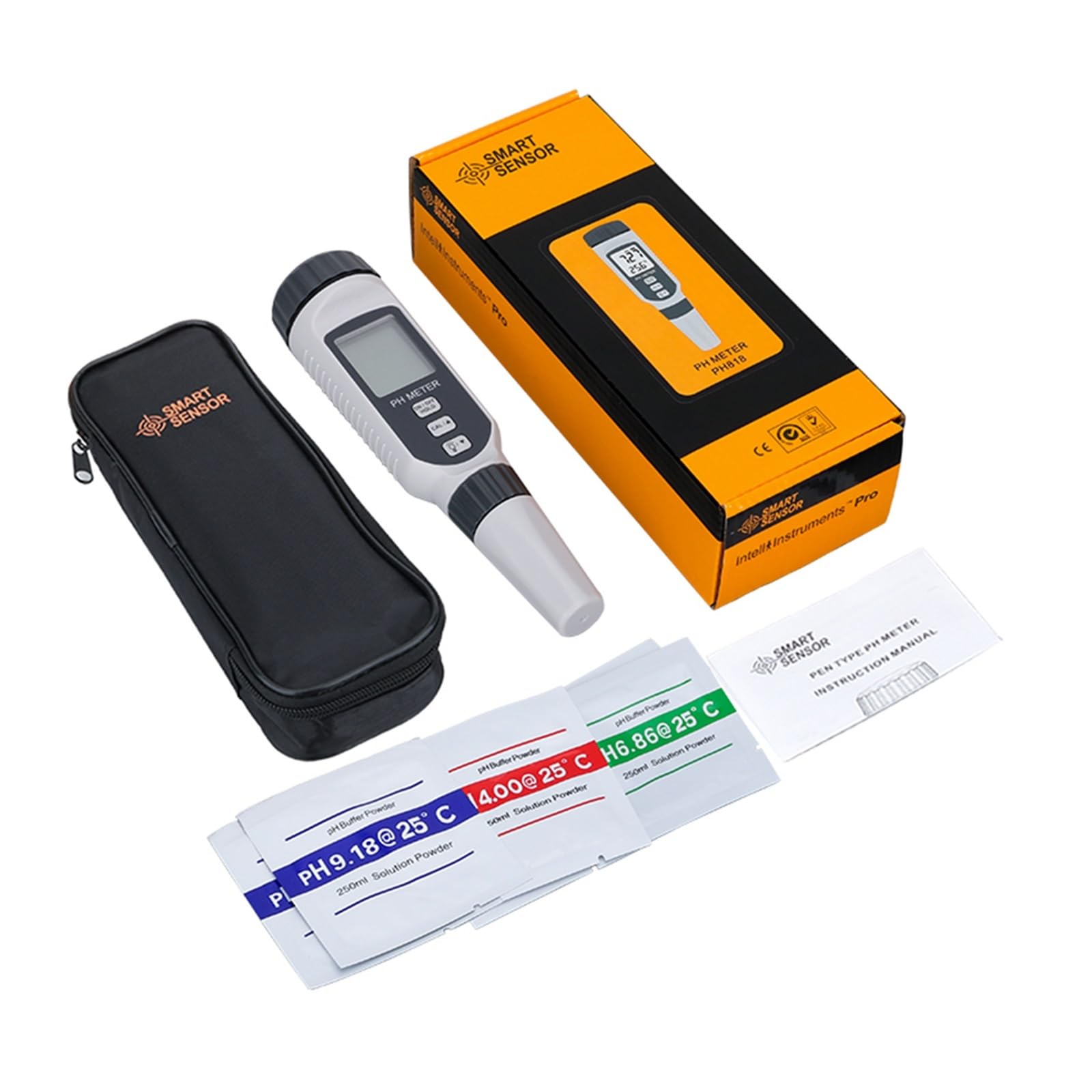 Testeur De Ph De l'eau, Acidomètre for Aquarium Professionnel ph-mètre Portable Type de Stylo testeur de qualité de l'eau Compteur d'acidité PH818 Mesure PH818 Testeurs d'eau