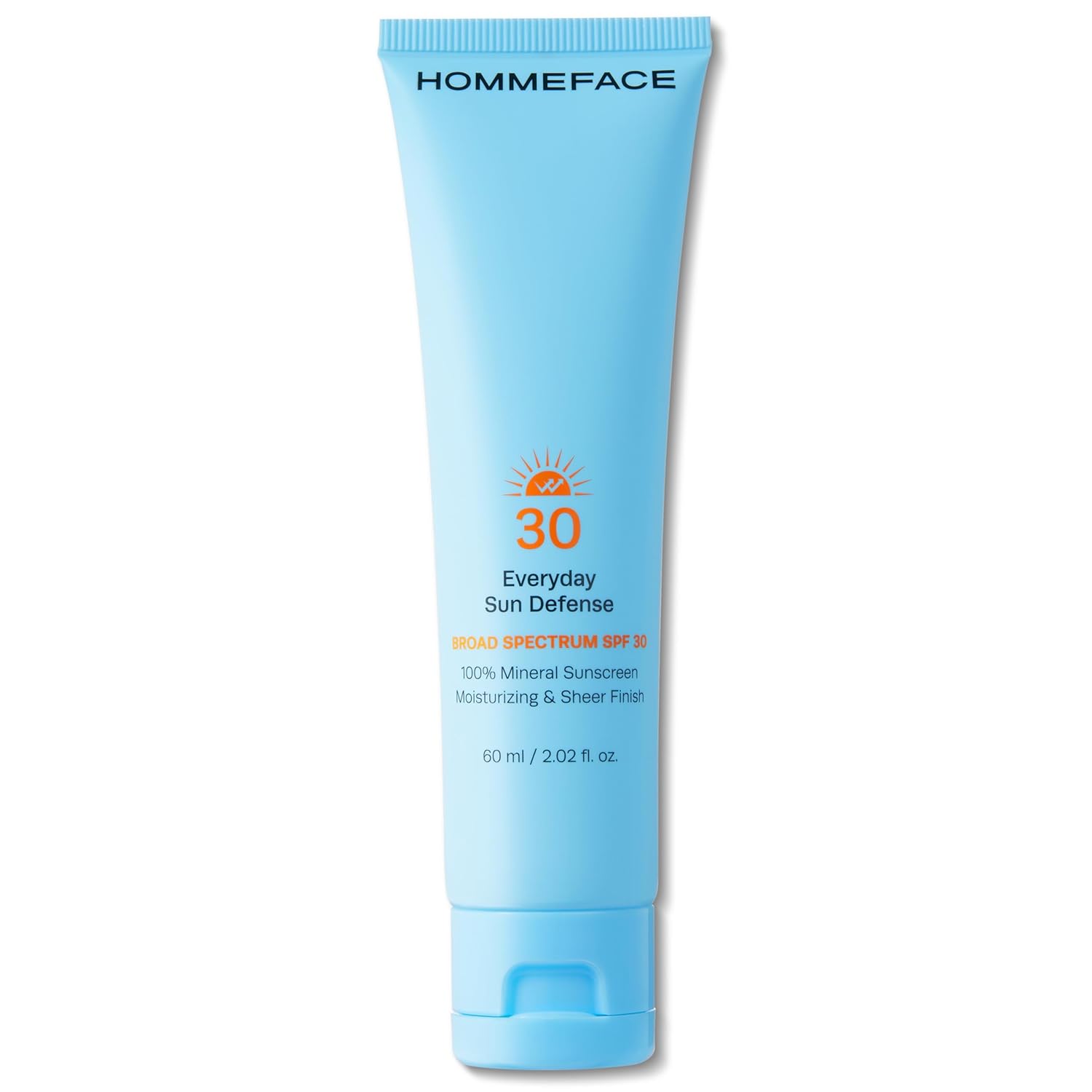 HOMMEFACE Everyday Sun Defense Broad Spectrum SPF 30 - Daily Mineral Face Moisturizer, Facial Sunscreen Lotion, Reef-Safe, Non-Greasy, 2.02 Fl. Oz.