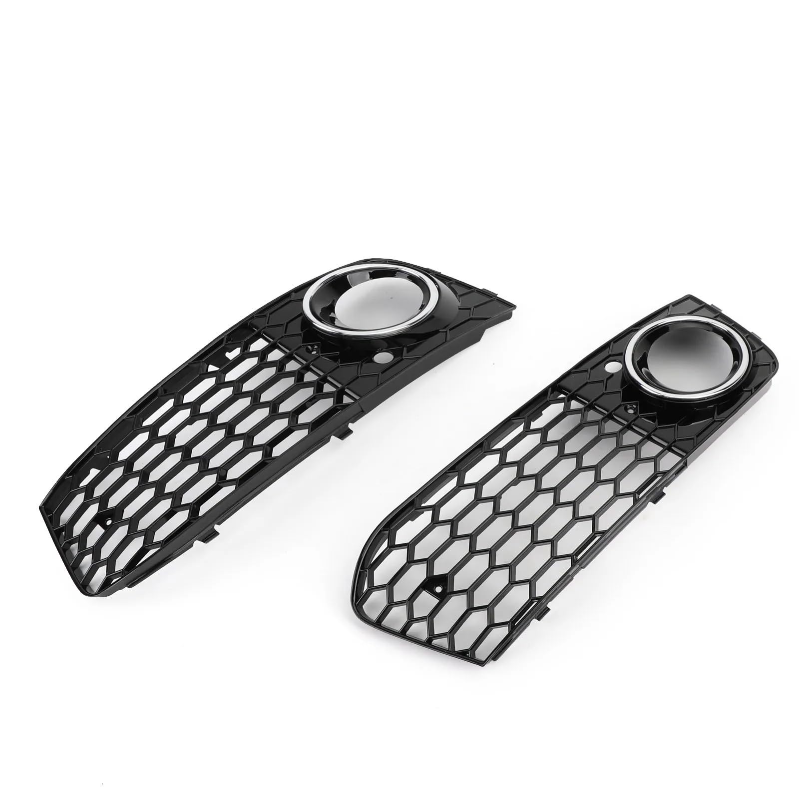 Pasuje do Audi A4 B8 RS4 2009-2012 Siatka plastra miodu Światło przeciwmgielne Otwarty otwór wentylacyjny A4 Osłona wlotu powietrza 8KD807682 8KD807681 Kratka samochodowa(B)