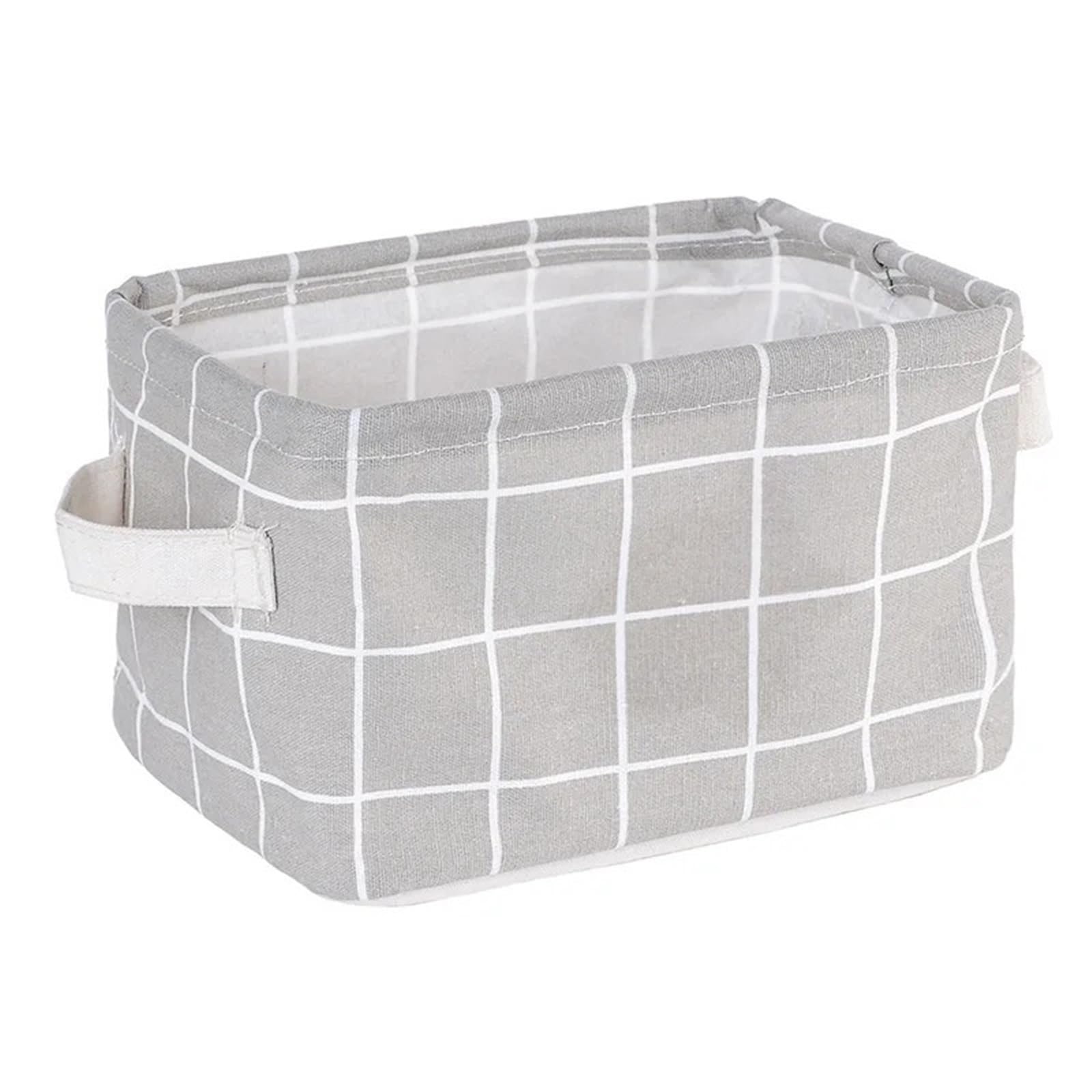 EWUHYFP Storage Boxes Toy Storage Fabric Foldable Basket Cotton And Hemp Desktop Box Small Fresh Waterproof(Color1)