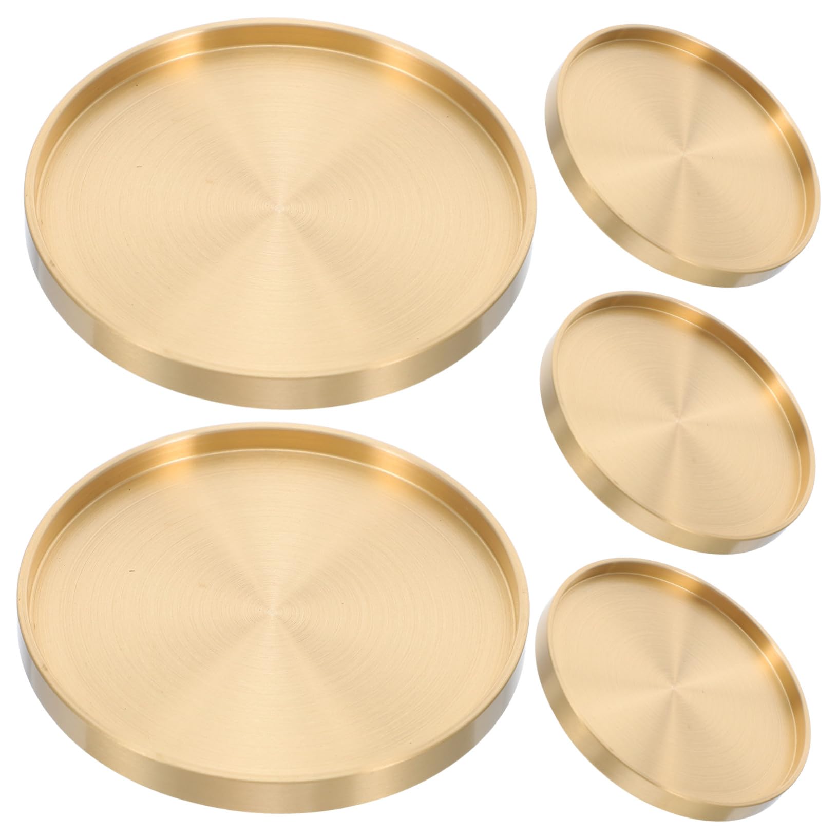 Dessous de tasse en cuivre SOIMISS, lot de 5 supports rétro compacts