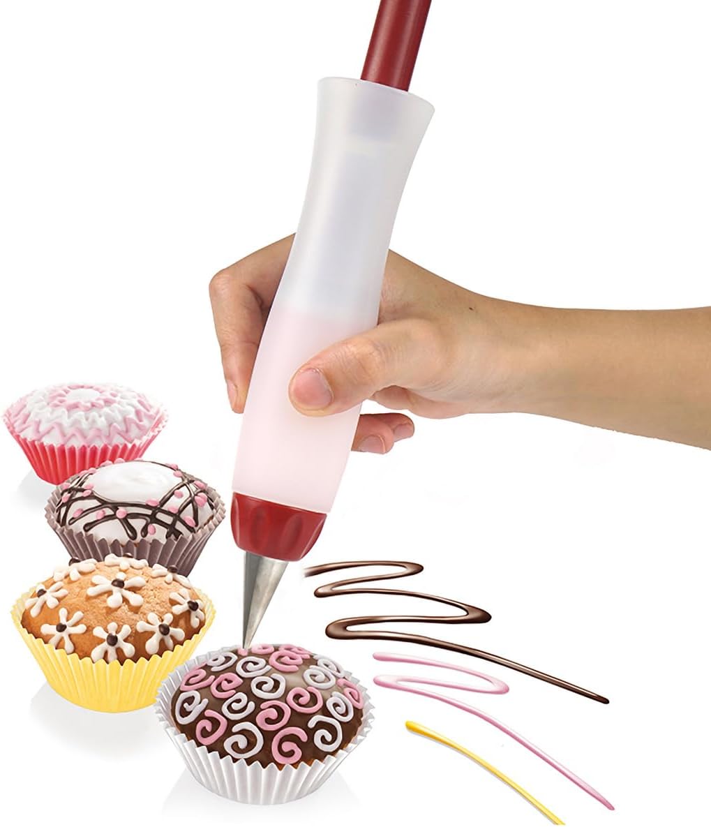 Cake Decorating Pen Buttercream Frosting Gourmet Chocolate Silicone Decorating Pen Silicone Cupcake Salad Kits Cake Frosting Tools Plumbing Tools Writing Pen Piping