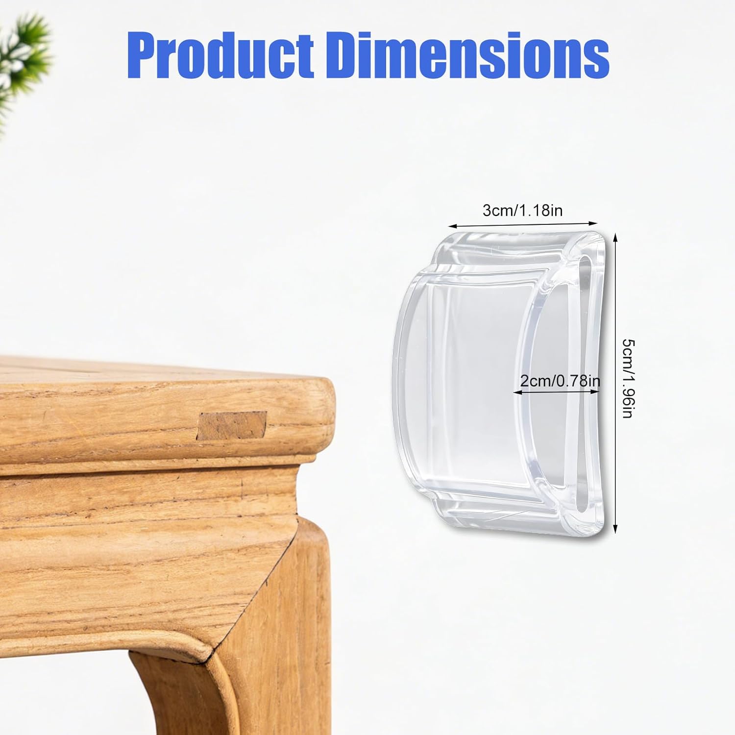 8pcs Clear Furniture Bumpers, Transparent Adhesive Pads Door Stoppers for Walls Double-Layer Airbag Cushioning Anti-Collision Bumper Pads for Cabinet Refrigerator Drawers Doors
