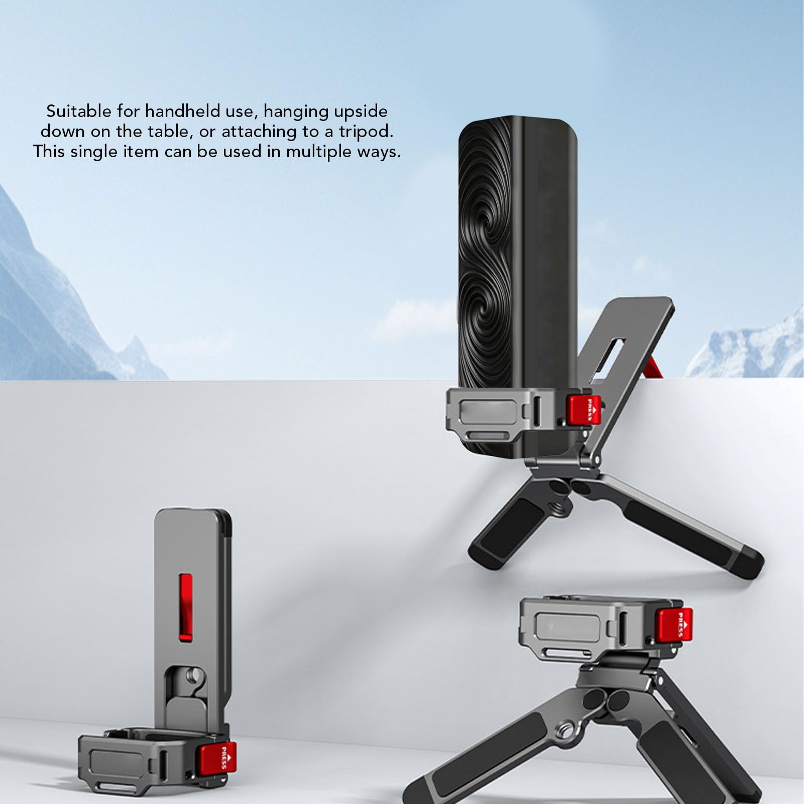Jectse Treppiede da Tavolo per Fotocamera, Supporto Magnetico Resistente per 3 4 con Sgancio Rapido, Gancio Mantis Nascosto, Ripresa Dall'Alto, Angolo Alto Regolabile Flessibile di 201