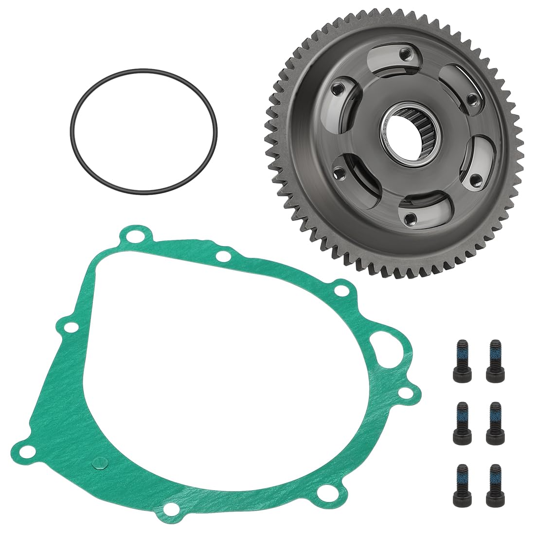 Kit de embrague de arranque con engranaje y junta compatible con Suzuki Quadsport Z400 LT-Z400Z / LT-Z400 2003-2014