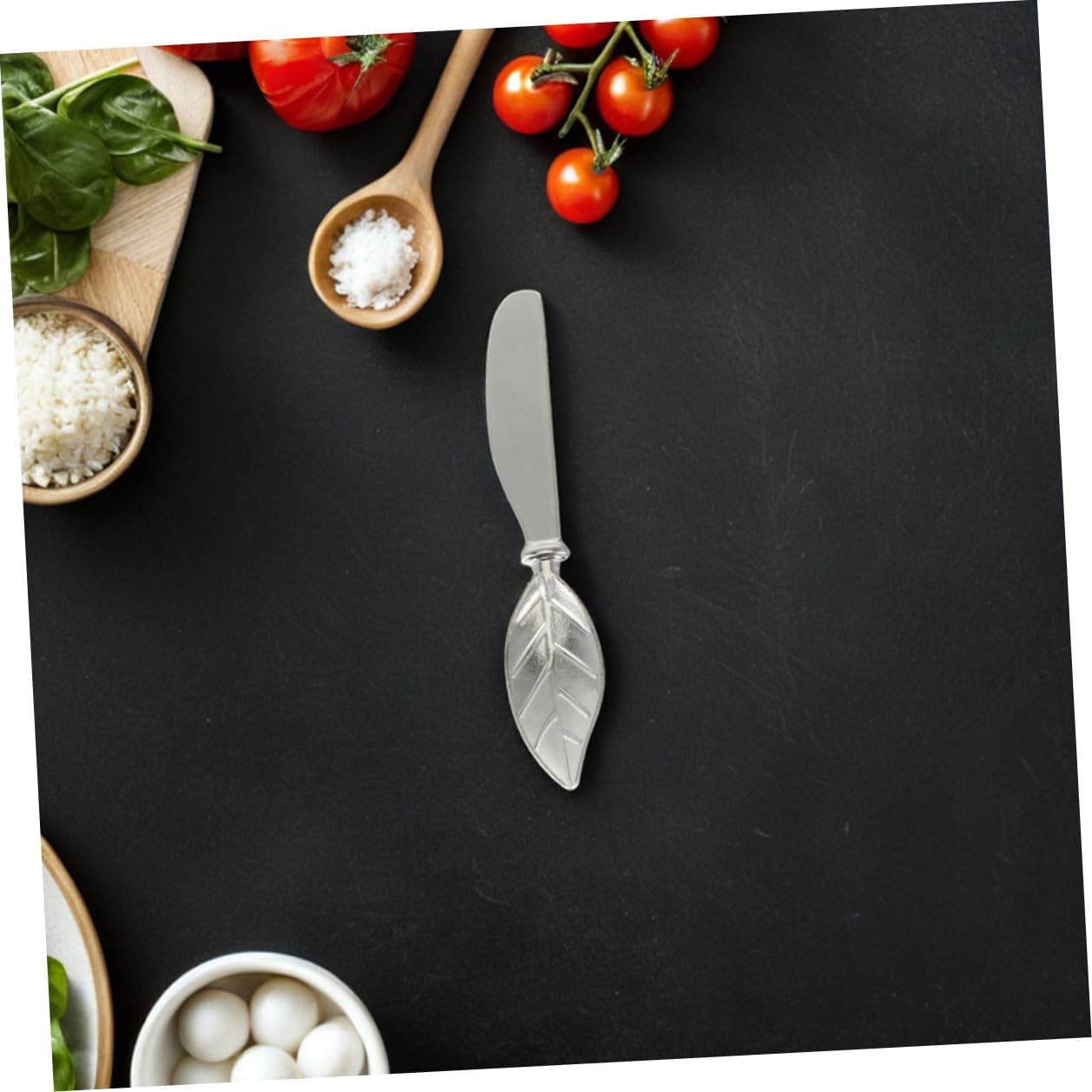 4pcs Small Cheese Butter Spreaders Alloy Charcuterie Jam Knives for Appetizers and Sandwiches, Leaf-shaped Butter Knives Set for Home Kitchen Dining