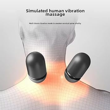 3-in-1 Pillow Massage Neck Hump Neck Pillow, Heated Neck Pillow, Memory Foam Pillows, Heated Massager for Men Women with Heat (Dark Gray)