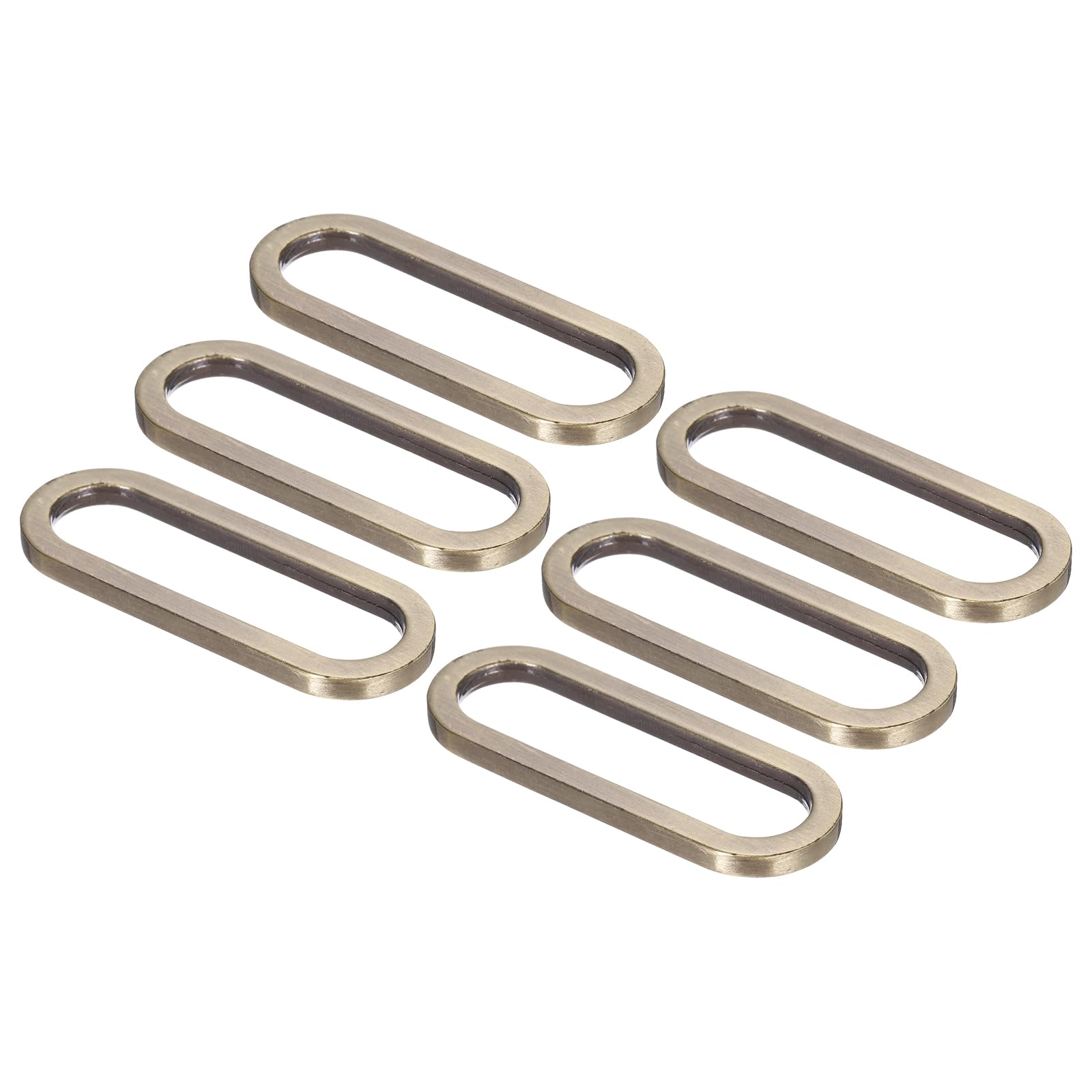 PATIKIL 1.5 Inch Metal Oval Ring Buckle, 6 Pack Adjustable Buckle Loops Non Welded Strap Fastener for Backpack Bag Belt Bronze