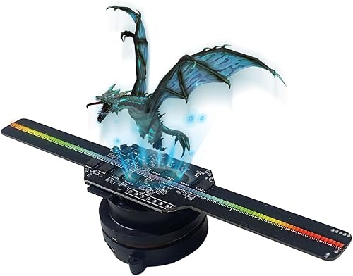 Miniatura 8 de Missyou Proyector 3DHologramFan 5.5 pulgadas Wi-Fi LED holográfico HD LED árbol de Navidad holográfico para publicidad de Halloween, eventos,