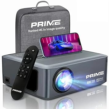 Prime Projector X Series X1 AI (2nd Gen) 4K Ultra Bright 8000L Auto Keystone 100% Dust Proof LED Fully Automatic 4K Home Theatre Projector with Voice Remote 1 Year Warranty (X Series X1 AI)