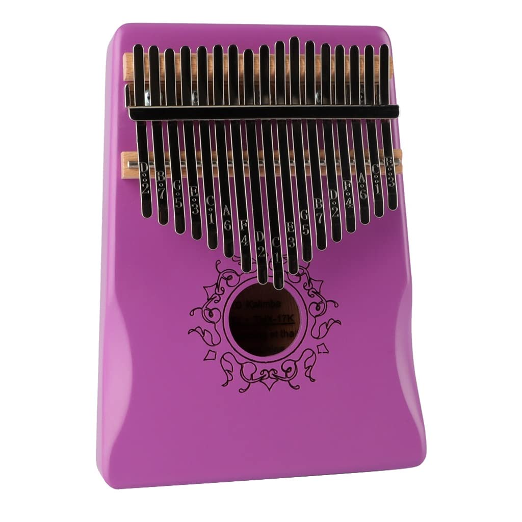 17 Key Purple Color Thumb Piano Finger Solid Wood Body Keyboard Musical Instrument Fo