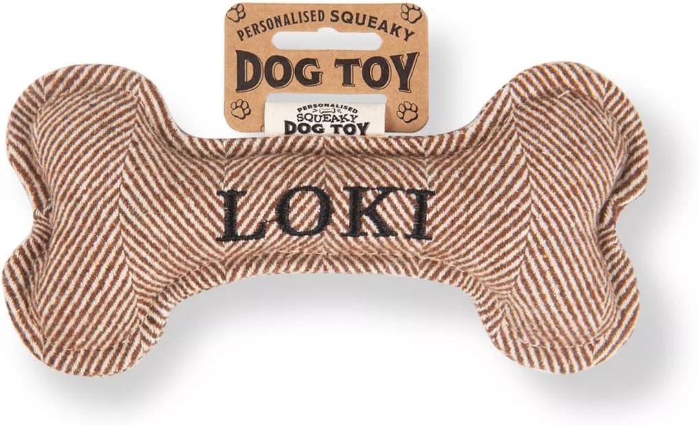 History & Heraldry Squeaky Bone Toy [Names L – Z] Loki