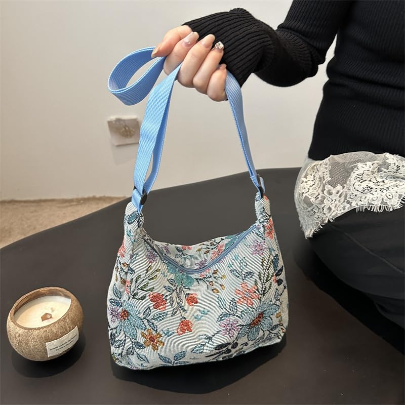Bolso de hombro para mujer estilo nacional con correa ajustable miniatura 5
