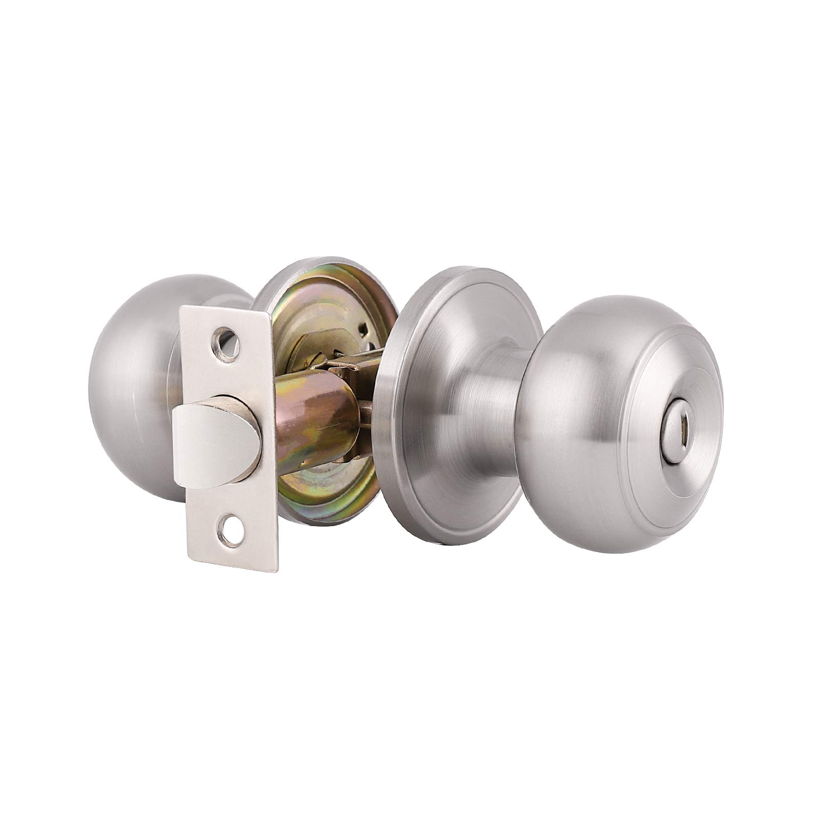Gobrico Satin Nickel Door Knobs - Privacy Locksets -13